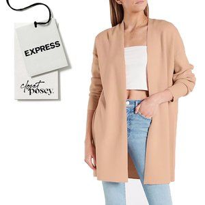 NWT . express . supersoft cardigan . camel . small